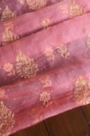 Pink Noor Organza Silk Chikankari Unstitched Kurta Dupatta Set