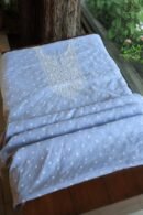Powder Blue Cotton Chikankari Unstitched Kurta Fabrics