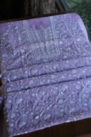 Purple Mal Chanderi Silk Chikankari With Sequins Unstitched Kurta Dupatta Set