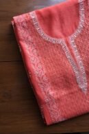 Red Daraz Chanderi Chikankari Kurta Fabrics