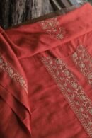 Red Moonga Silk Men's Kurta Fabrics