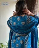 Roheen Moonga Silk Chikankari Ready To Wear Kurta Dupatta Set