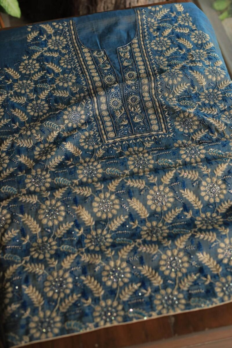 Roheen Tissue Silk Chikankari Fabrics