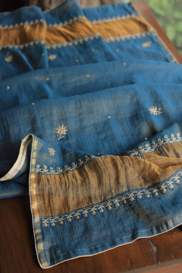 Roheen Tissue Silk Chikankari Fabrics - Image 13