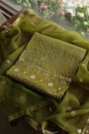 Roheen Tissue Silk Chikankari Fabrics