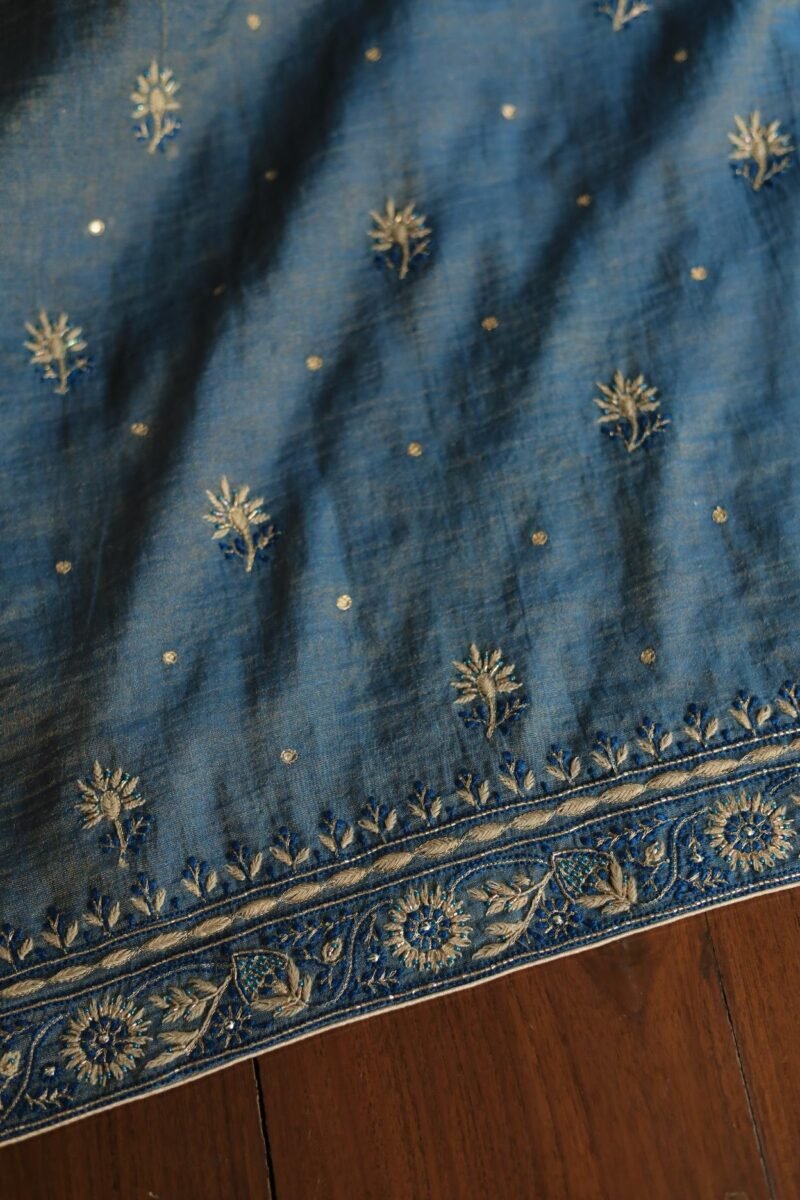 Roheen Tissue Silk Chikankari Fabrics