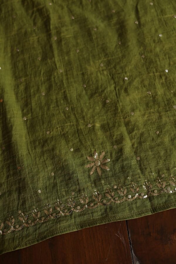 Roheen Tissue Silk Chikankari Fabrics - Image 6