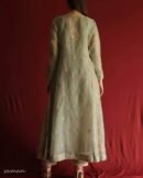 Sage Green Noor Organza Chikankari Anarkali Set