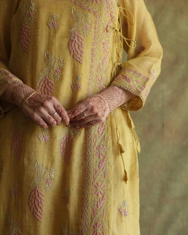 Sand Yellow | Tissue Silk Anagarkha - Image 4