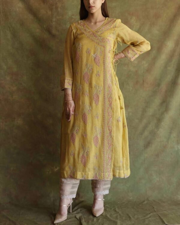 Sand Yellow | Tissue Silk Anagarkha - Image 7