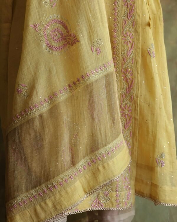 Sand Yellow | Tissue Silk Anagarkha - Image 10
