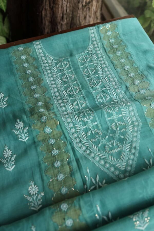 Daraz Chanderi Chikankari Kurta Fabrics