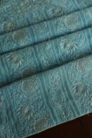 Sea Green Maheshwari Chikankari Unstitched Fabric