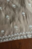 Smokey Grey Mal Cotton Fine Chikankari With Kamdani Work Unstitched Fabric