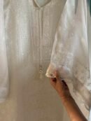 Swan White | Noor Organza Silk Chikankari Straight Cut Kurta Dupatta Set