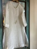 Swan White | Noor Organza Silk Chikankari Straight Cut Kurta Dupatta Set