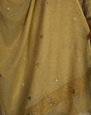 Tissue Silk Mukaish Badla Dupatta With Zari Border
