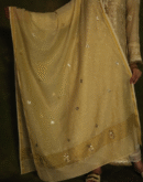 Tissue Silk Mukaish Badla Dupatta With Zari Border