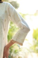 White Banarasi Zari Chanderi Chikankari Sharara Set