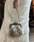 White Vintage Ari Mukaish Sling Bags