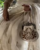 White Vintage Ari Mukaish Sling Bags