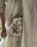 White Vintage Ari Mukaish Sling Bags