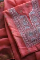 Banarasi Zari Chanderi Unstitched Chikankari Fabrics