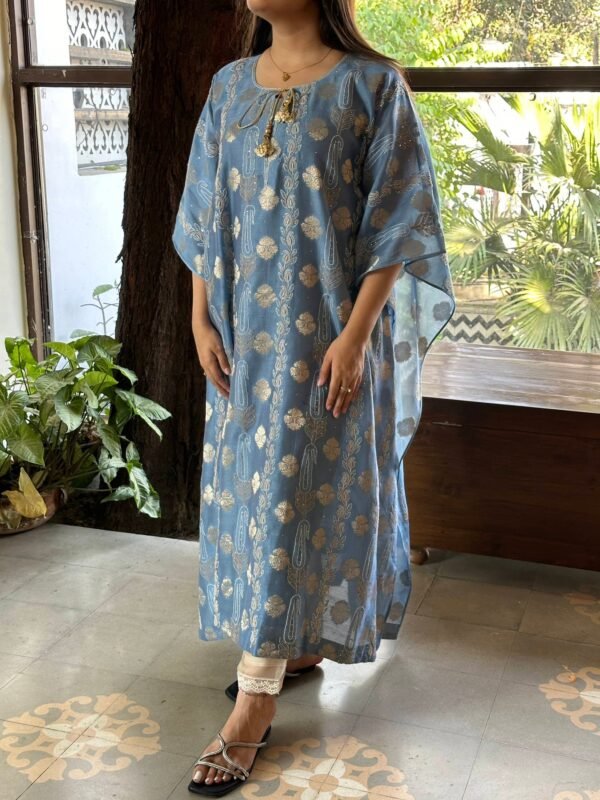 Zari Chanderi Chikankari Kaftans