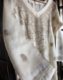 Mulberry silk resham Chikankari kurta