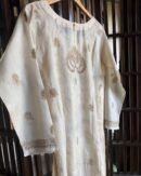 Mulberry silk resham Chikankari kurta