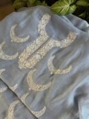 Powder Blue | Crescent Chandbala Chikankari Fabrics