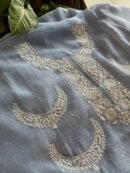 Powder Blue | Crescent Chandbala Chikankari Fabrics