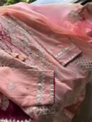 Chanderi Daraz Applique Chikankari Mukaish Kurta Dupatta Set