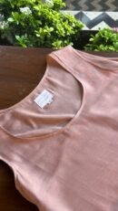Brick Rose shade Tissue Silk Chikankari Anagarkha