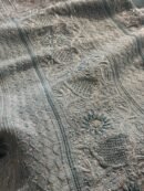 Powder Blue Linen silk Chikankari With Ari Work Unstitched Kurta Dupatta Set Copy