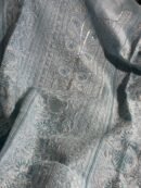 Powder Blue Linen silk Chikankari With Ari Work Unstitched Kurta Dupatta Set Copy