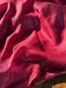 Roheen Red Tussar Silk Chikankari Unstitched Kurta Dupatta Fabrics Set