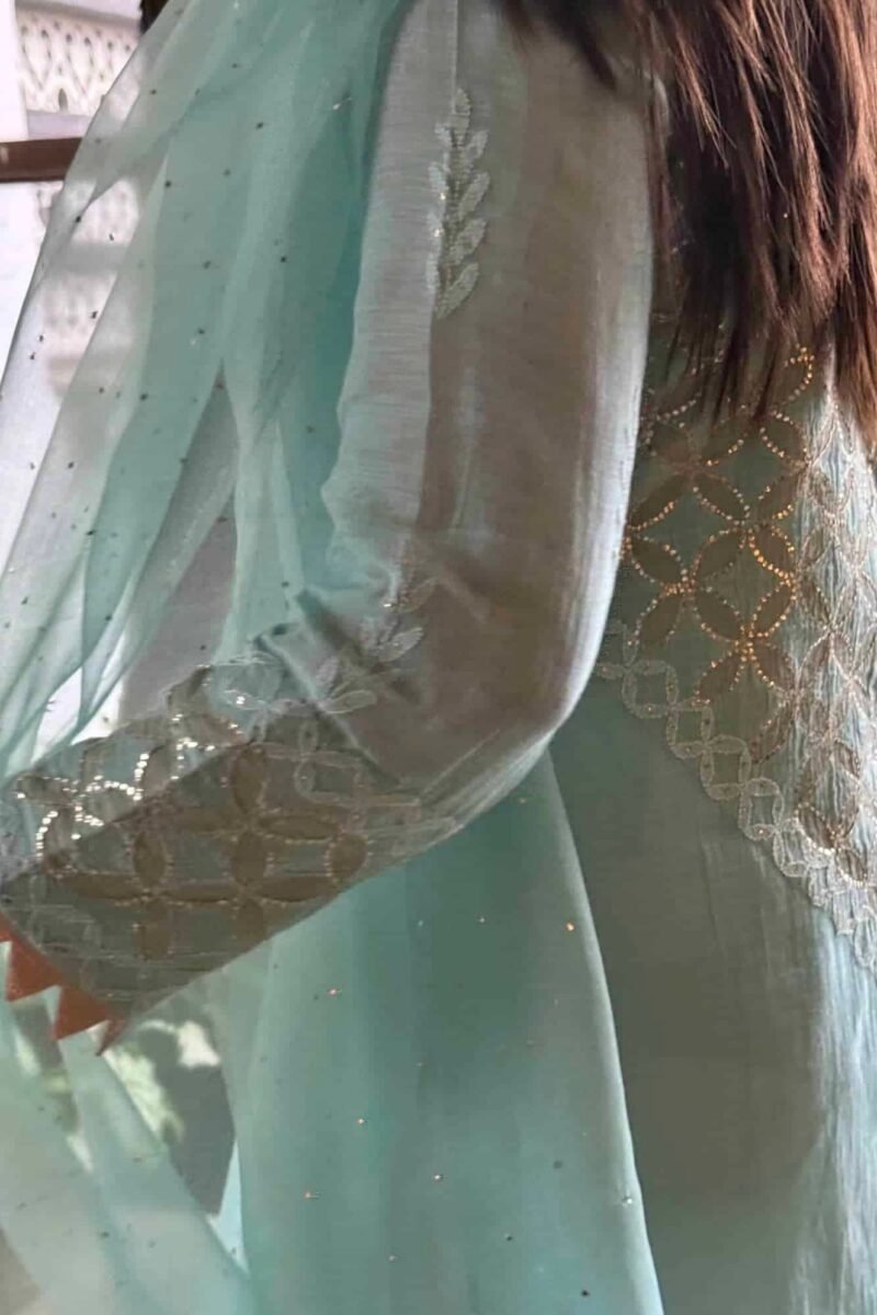 Daraz Applique Chikankari Mukaish Kurta Dupatta Set