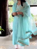 Daraz Applique Chikankari Mukaish Kurta Dupatta Set