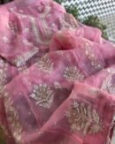 Candy Pink | Noor Organza Chikankari Anarkali