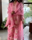 Candy Pink | Noor Organza Chikankari Anarkali