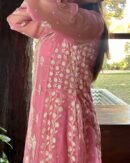 Candy Pink | Noor Organza Chikankari Anarkali