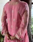 Candy Pink | Noor Organza Chikankari Anarkali