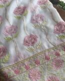 Noor Banarasi Organza Chikankari Unstitched Fabrics